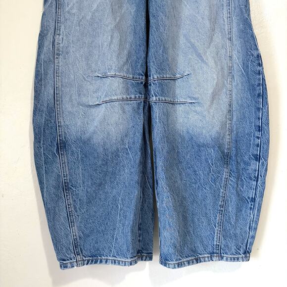 Free People Blue Good Luck Barrel Jean Like New - Picture 7 of 14